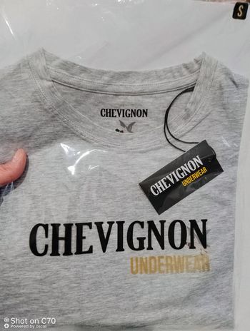 Chevignon t shirt haut manches courtes gris