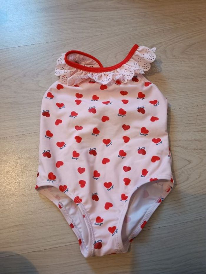 Maillot de bain rose a coeur