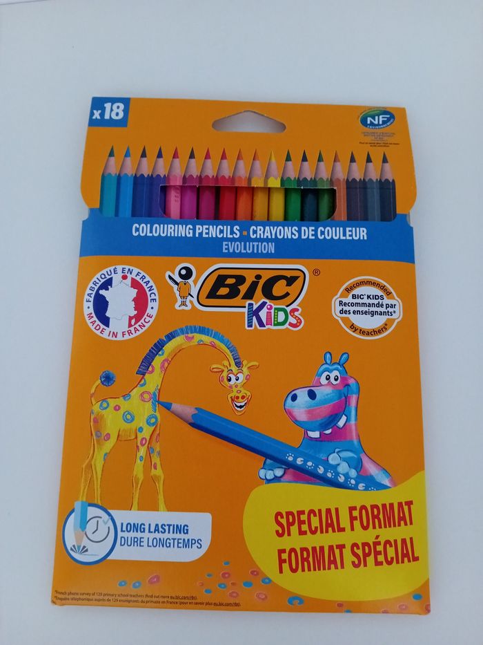 Pochette de crayons de couleur bic X18