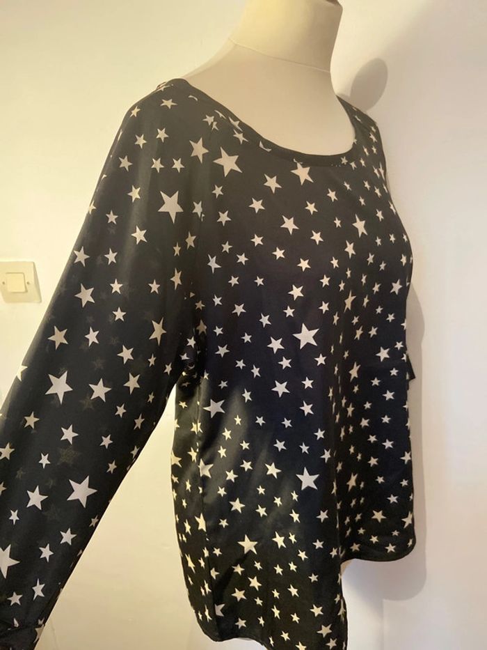 Blouse manches 3/4 femme taille L B&K style - photo numéro 2