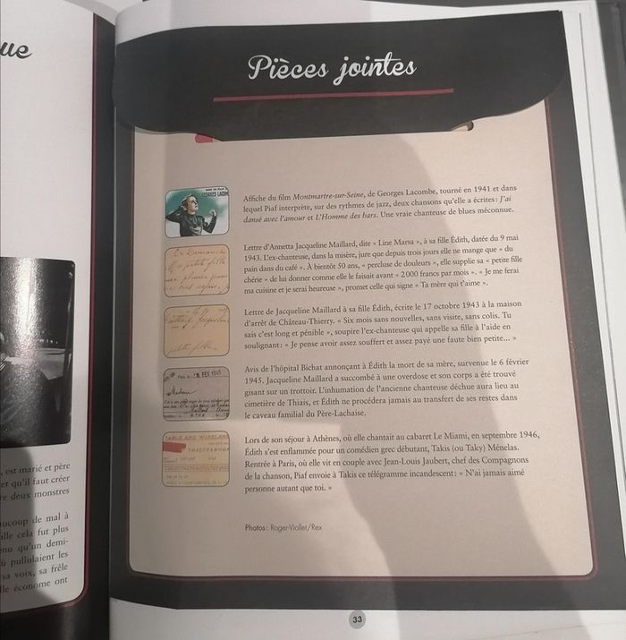 Edith Piaf vivre pour chanter Robert Belleret beaux livres photos - photo numéro 9