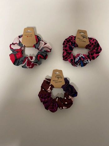 3 chouchous cheveux en tissus wax