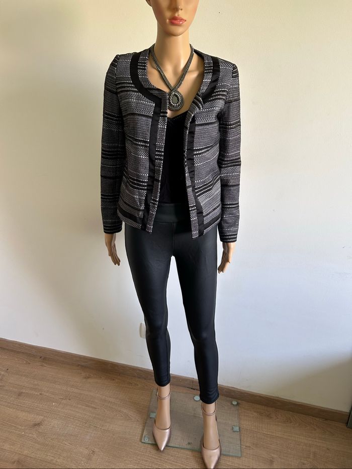 Blazer gris et noir Lady Blush taille 34 excellent état - photo numéro 3