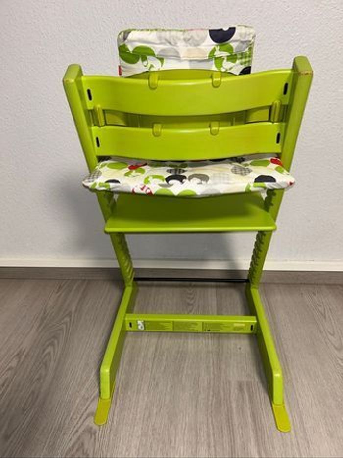Chaise Tripp Trapp Stokke verte + Babyset - photo numéro 5
