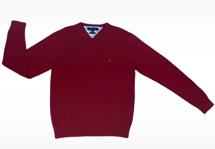🥶 Pull Tommy Hilfiger. Homme. Rouge. Taille s. Très bon état. - photo numéro 10