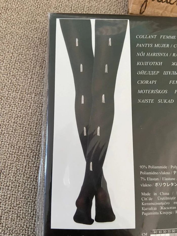 Collants noirs à strass Édition Calzedonia Taille S