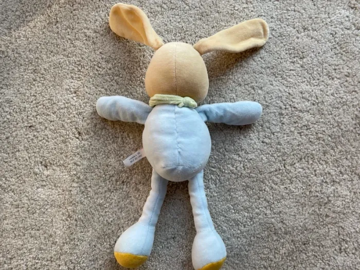 Peluche doudou chien bleu brodé escargot Tex 🌻 - photo numéro 4