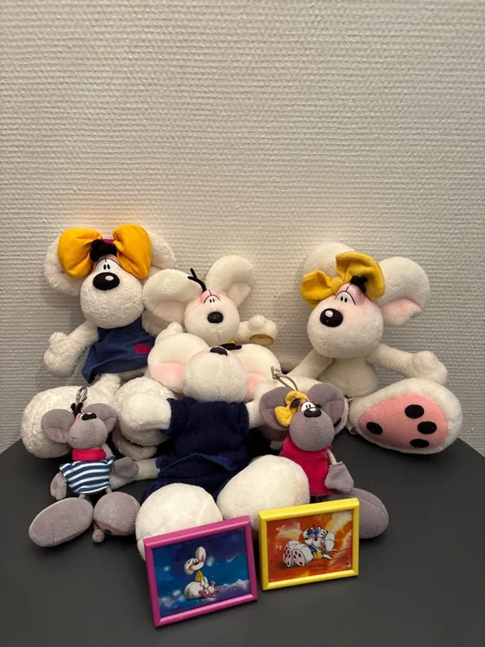 Collection rare années 90/2000 - 6 Diddl + 2 cadres déco vintage – Collection Thomas Goletz