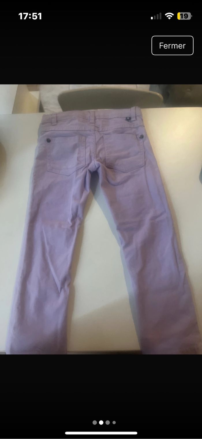 Jean enfant fille violet mauve lila - photo numéro 2