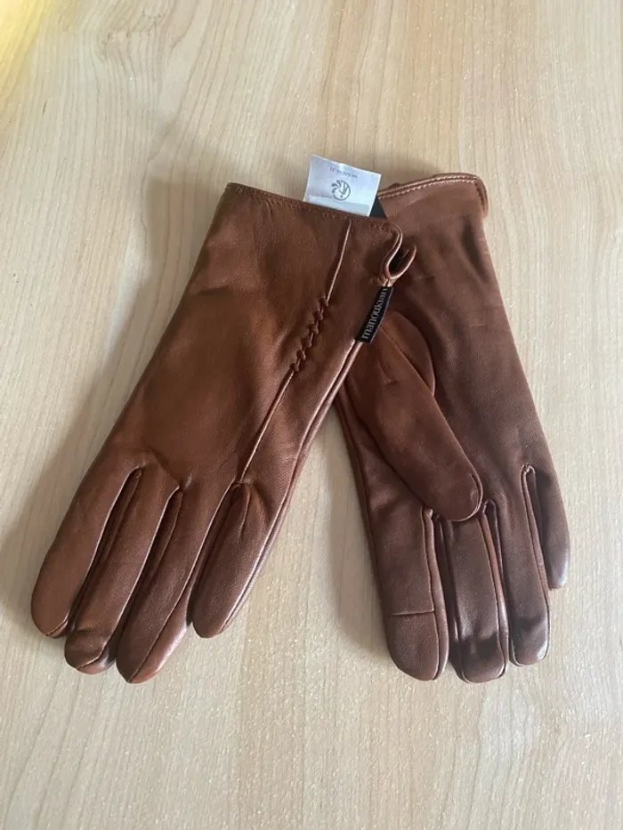 Gants femme en cuir Manoukian taille S M neufs