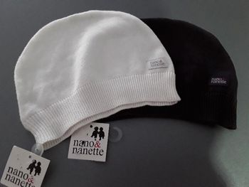 Lot de 2 bonnets bébé
