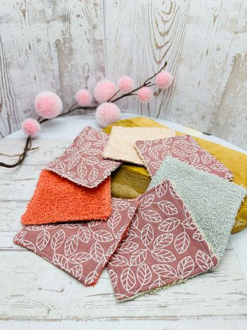 Lingette lavable et réutilisable lot de 7 en éponge coton