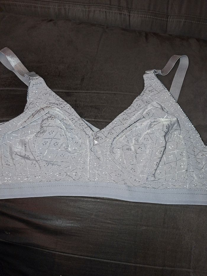 Soutien-gorge ANDLINA Gris Perle – Motif Losanges – Taille 110E (FR)