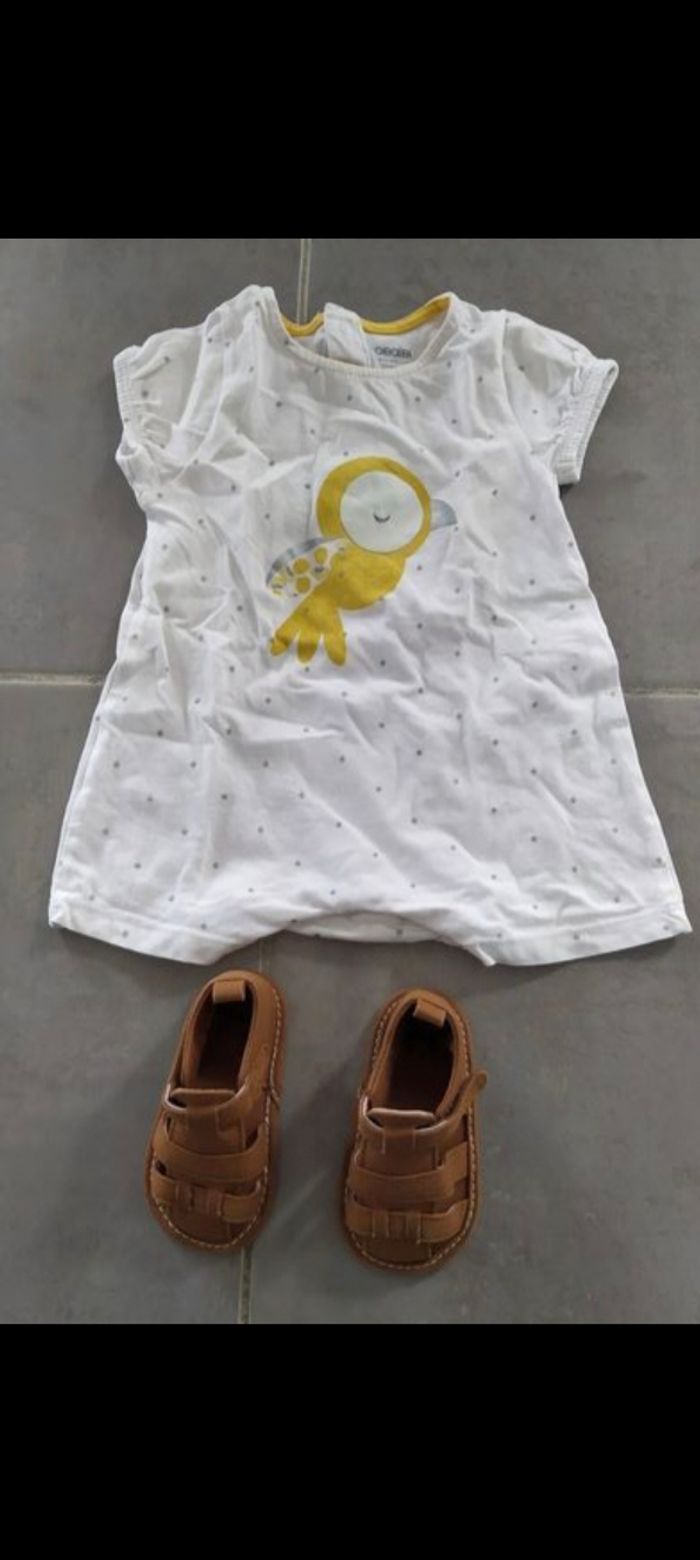Lot 8 - tenue fille + sandales en 6 mois