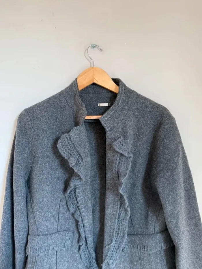 Veste en laine vintage grise Bruphils - photo numéro 3
