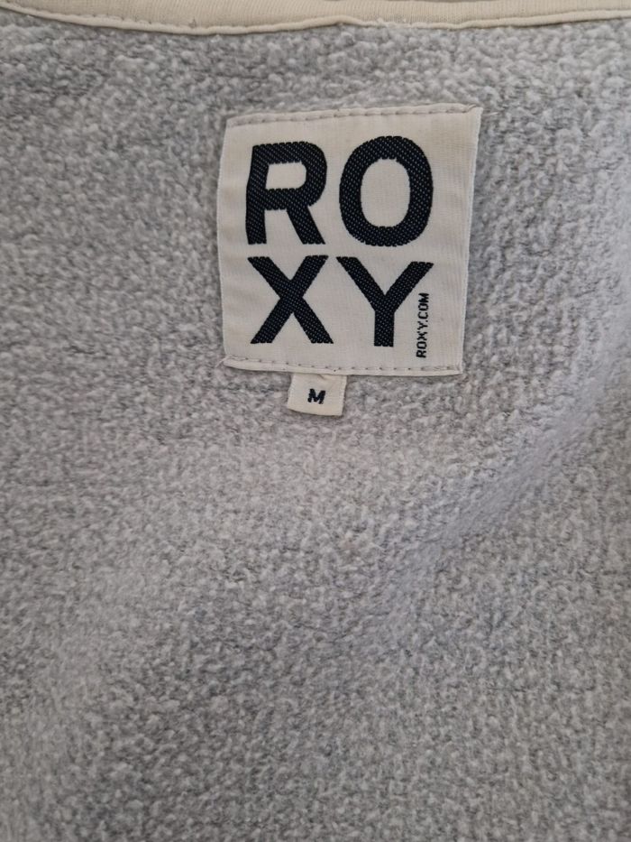 Veste à capuche zippé Roxy gris chiné – “The Heart of Surfing” - photo numéro 5