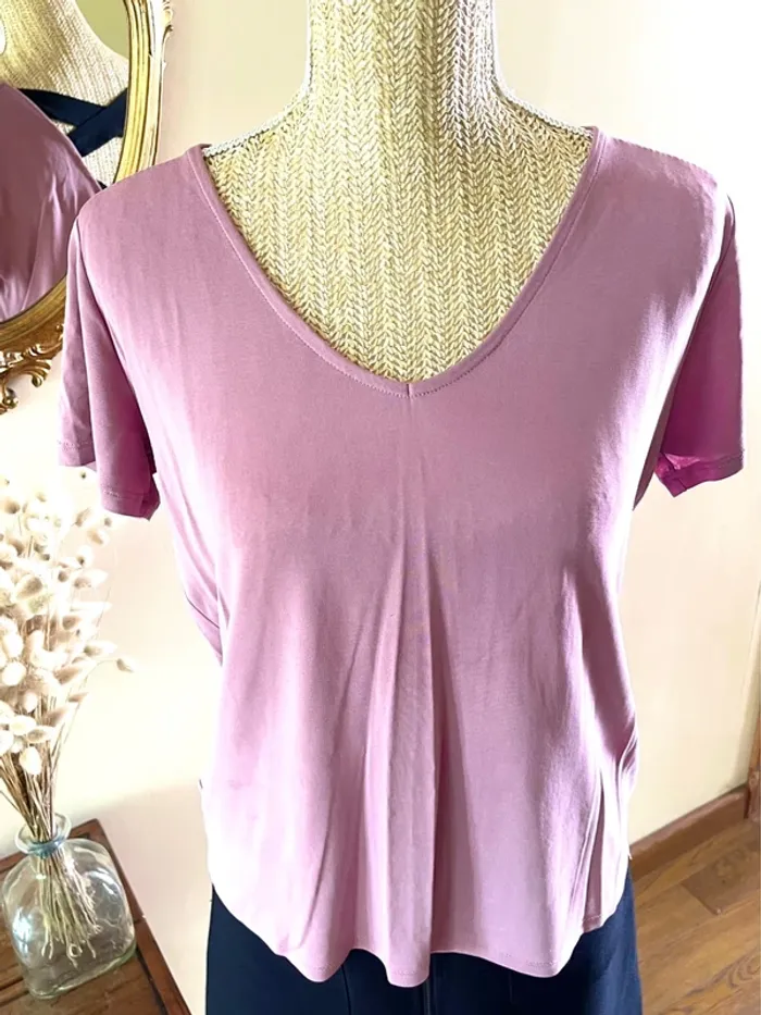 Sublime Top Rose Élégant - Kiabi - Taille M dos croisé avec lien à nouer noeud - photo numéro 14