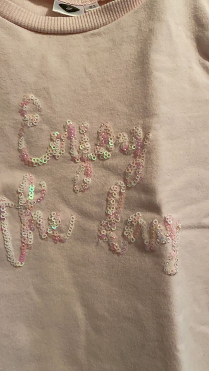 2 ans - tee shirt épais de marque Z. Rose pale - photo numéro 2
