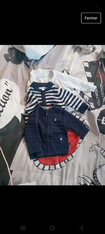 Lot de 3 gilets taille 3 mois