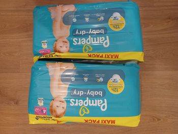 2 Maxipack couches Pampers baby-dry Taille 4+ - pack de 94 couches