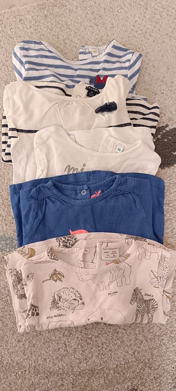 Lot t shirt manche longue bébé fille