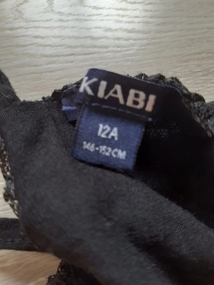 Robe noir Kiabi 12 ans. En dentelle totalement doublée - photo numéro 2