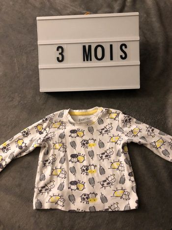T-shirt manches longues 3 mois