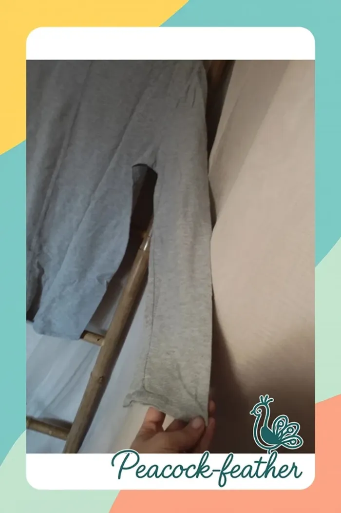 Pull h&m homme S/36 gris - photo numéro 4