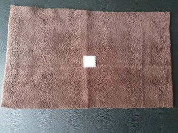 Tissu polaire marron 45x20cm