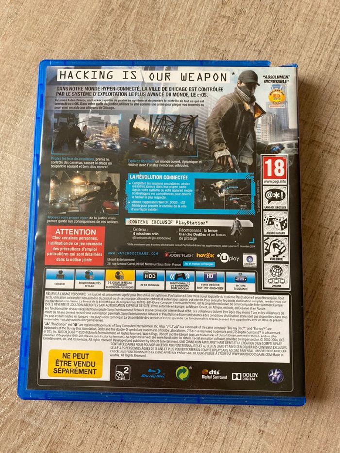 Jeu PS4 Watchdog - photo numéro 2
