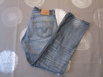 Jean Levi’s 501 Original coupe régular droite 100% Coton W34 L32 Bleu (J128)