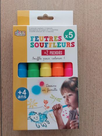 Feutres souffleurs+pochoirs