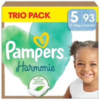 Trio pack couches Pampers Harmonie taille 5 (93 couches)