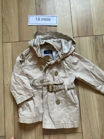 Veste trench beige 18 mois