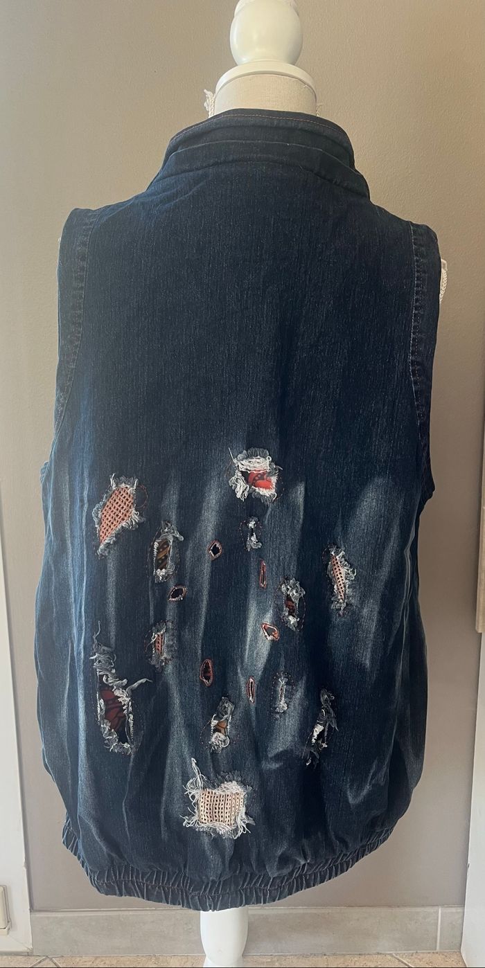 Veste jean sans manches - photo numéro 2