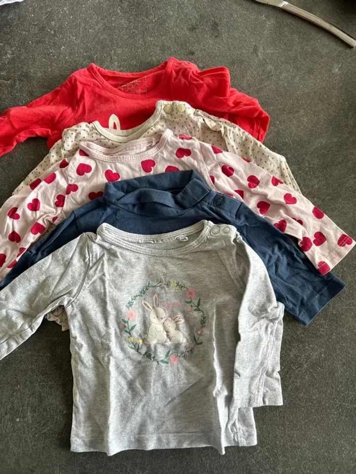 Lot de 5 tee-shirt manches longues 3 mois