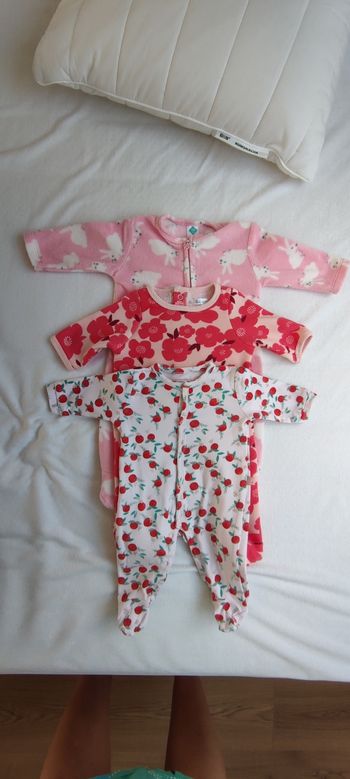Lot de 3 pyjamas 1 mois  - Gémo, carrément beau,tex