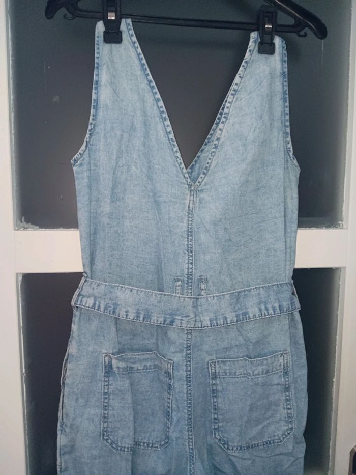 Combinaison en jean XS délavé style rétro femme - photo numéro 4