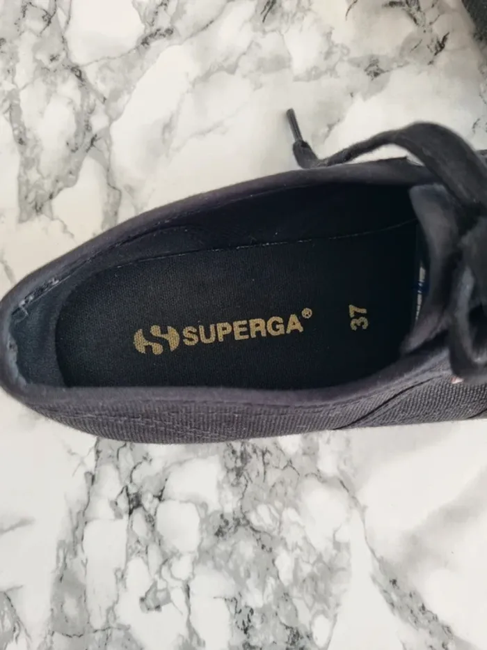 Basket Superga a plate-forme noir - photo numéro 11