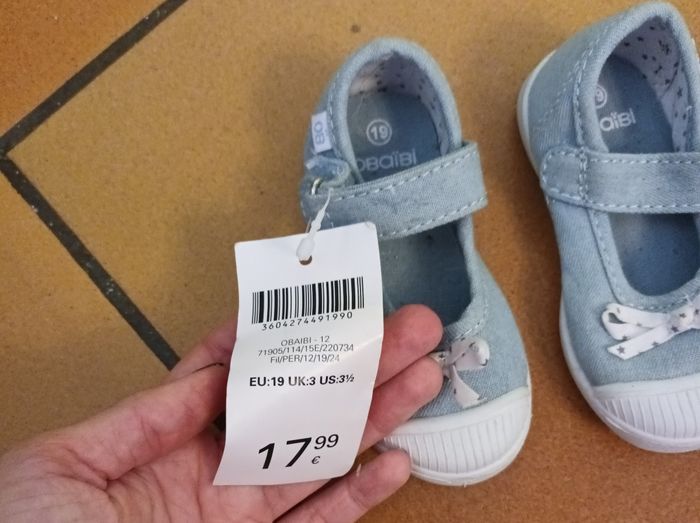 Chaussure en toile obaïbi 19 neuve - photo numéro 3