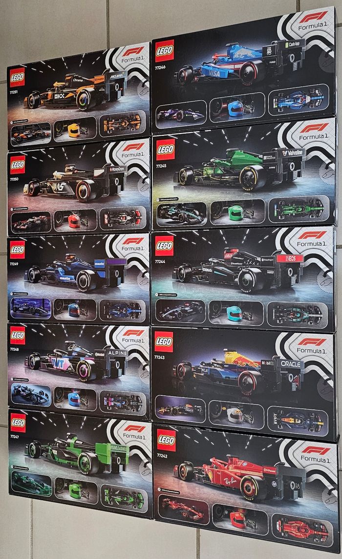 [NEUF] Lego Série Complète 10 Speed champions F1 (77242, 77243, 77244, 76245, 77246, 77247, 77248, 77249, 77250, 77251) - photo numéro 2