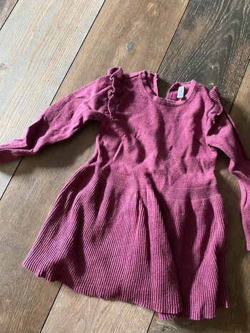 Petite robe violette 12 mois manches longues