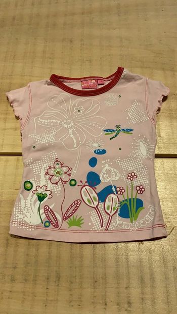 Tee-shirts manche courte rose 2 ans