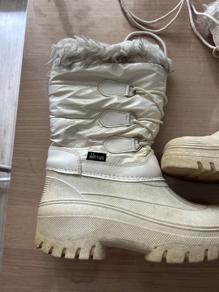 Bottes de neige blanche t38/39 - photo numéro 2