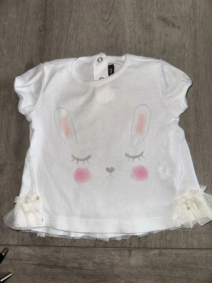 T-shirt bébé lapin dentelle