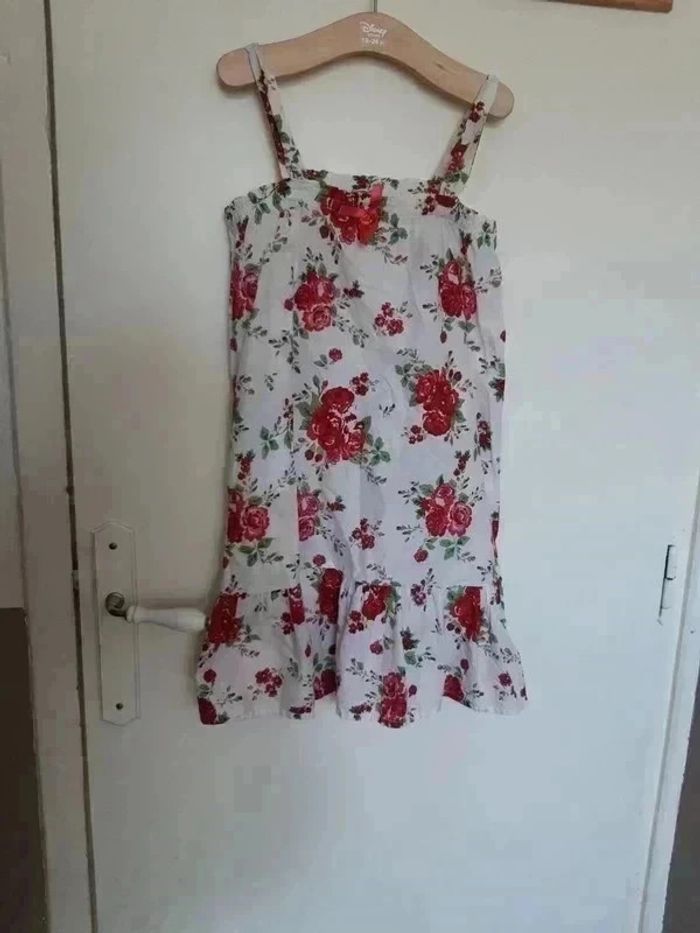 Robe fleurs rose 5 /6 ans H&M