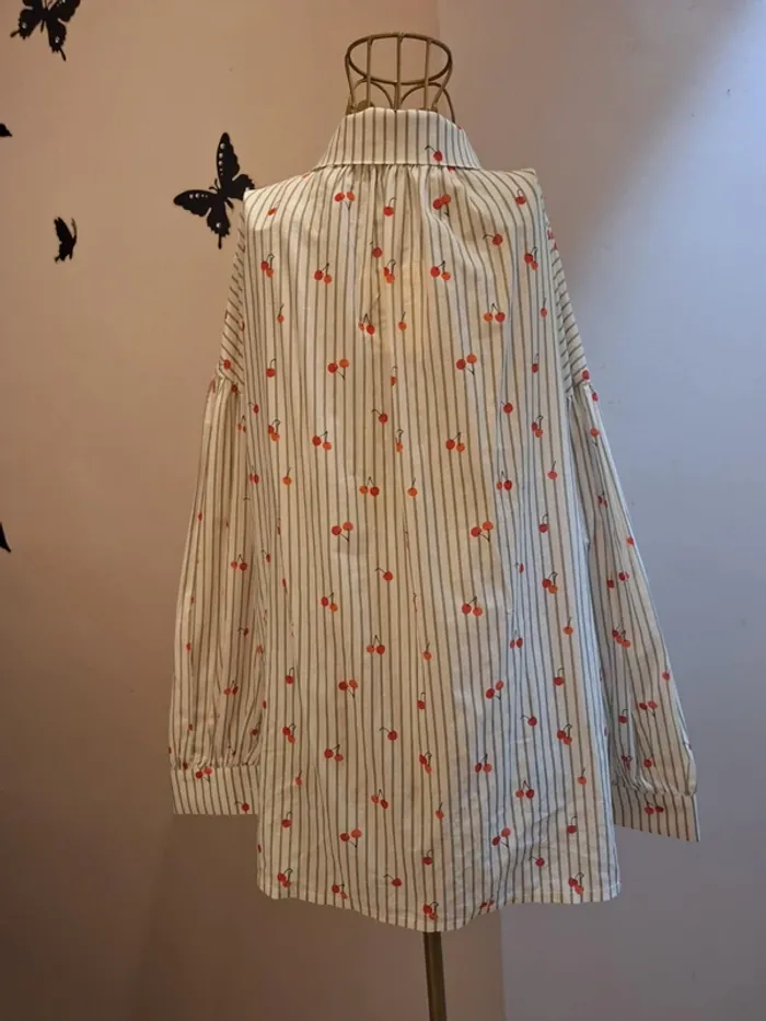 Chemise fines rayures imprimée - Made in italy - photo numéro 4