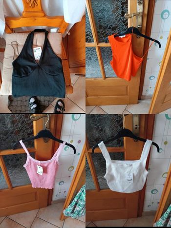 Lot de 4 crop top