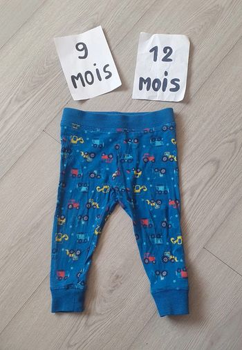 Pantalon legging 9/12mois garçon bleu