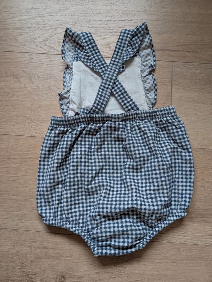 Barboteuse sergent major 36 mois neuve carreaux bleue - photo numéro 4